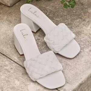 Lulu's - Katenn White Woven High Heel